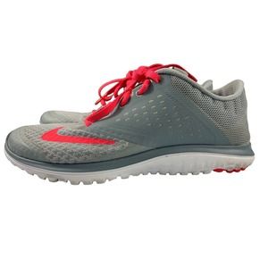 Nike FS Lite Run 2 Running Shoes‎ Gray Pink Laces Sz 6 684667-003